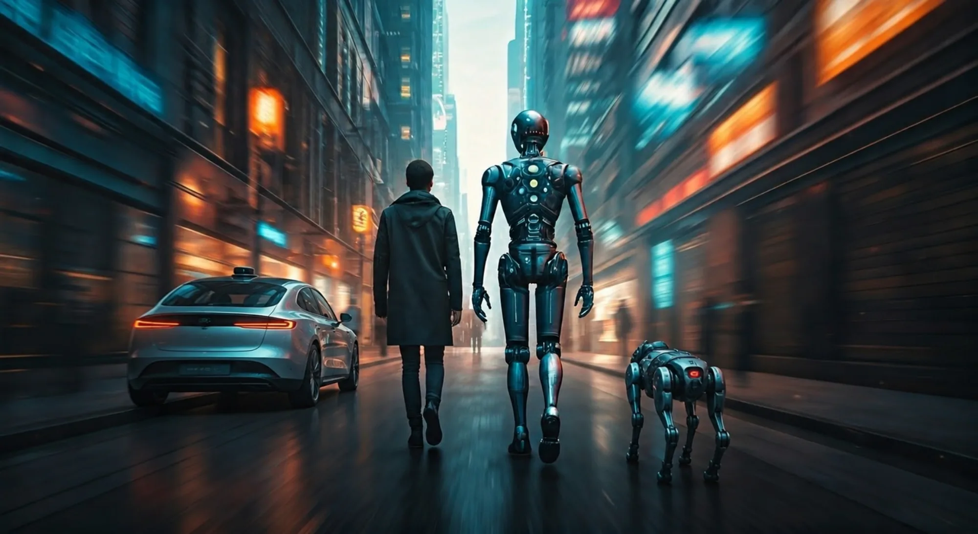AI-defined vehicle on a city street